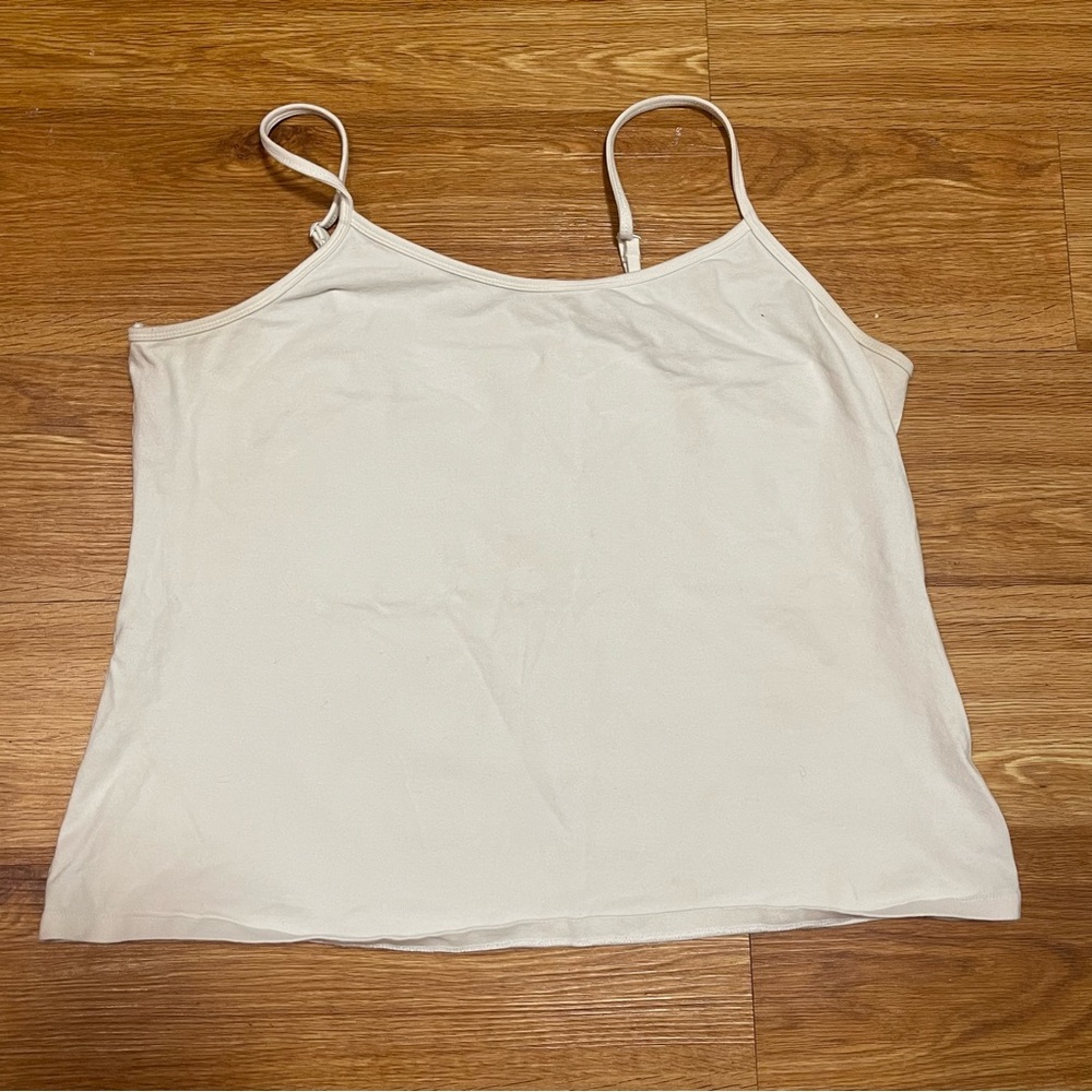 Lane Bryant Basic Solid White Tank Top, Spaghetti Strap, Size 14/16